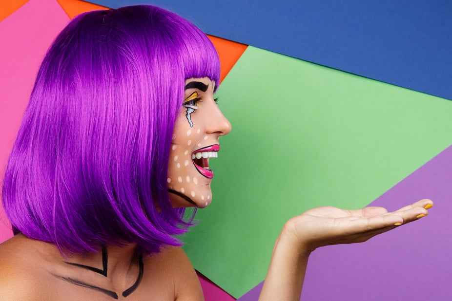 Model in Creative Image with Pop Art Makeup